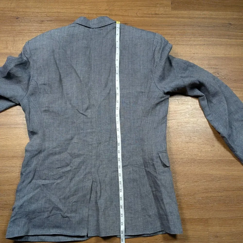 Vince Linen Blazer Sports Coat Jacket Men’s Size Medium Gray 2 Button Business